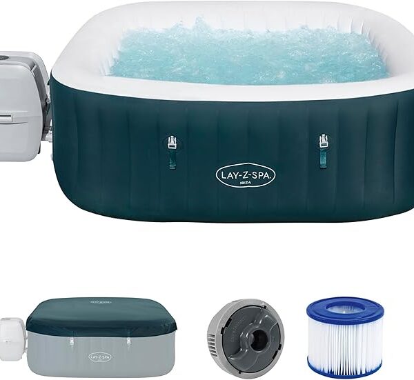 Bestway Ibiza EnergySense AirJet 6 Carré Vert Foncé 1,80 m x 1,80 m x 66 cm