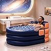 Bain de glace gonflable pour adultes, spa plongeant à froid pliable avec pompe à air sans fil pour un trempage profond, parfait pour une utilisation en appartement et terrasse